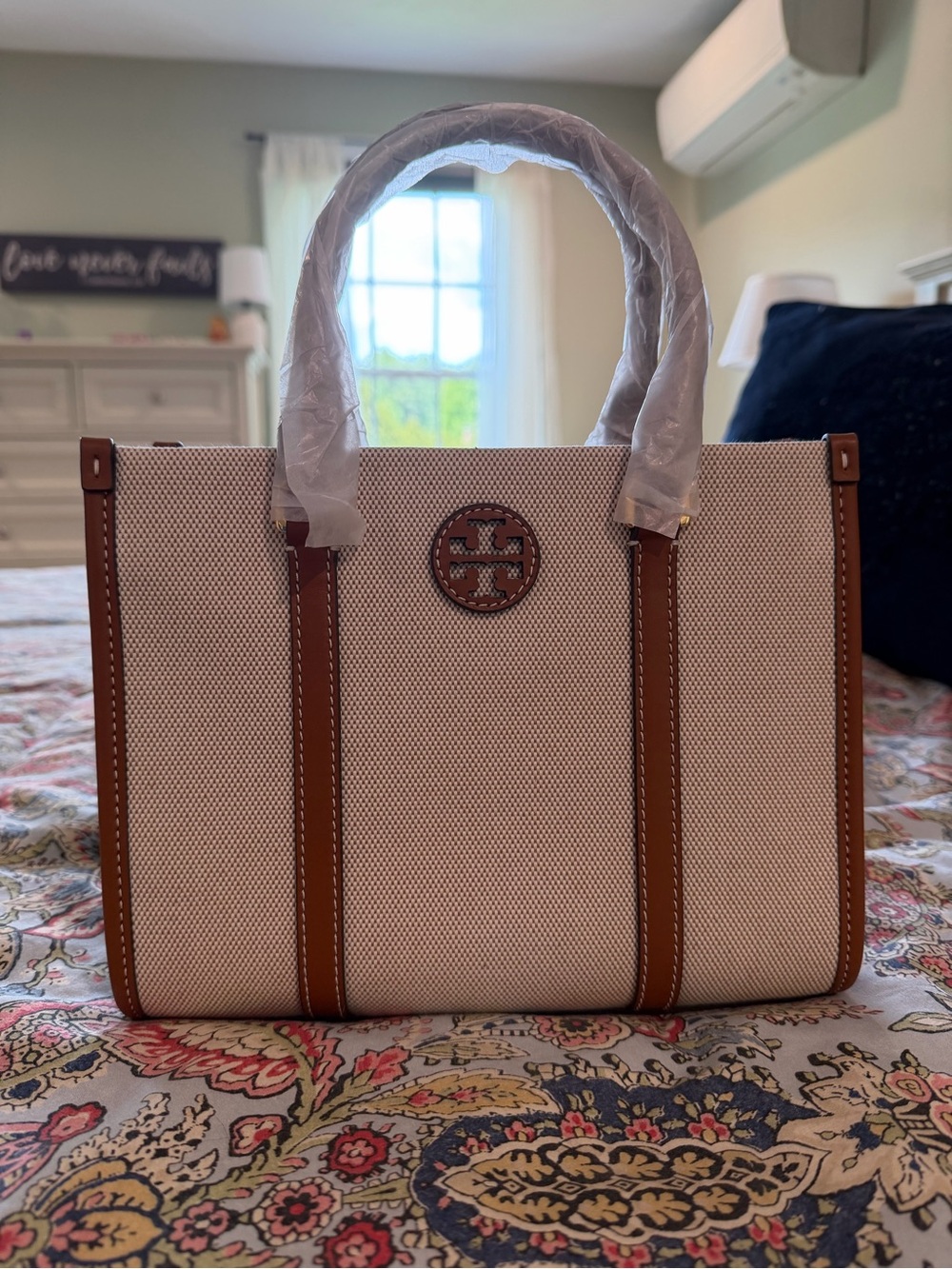 NWT Tory Burch Blake Canvas Small Tote - Picture 2 of 12